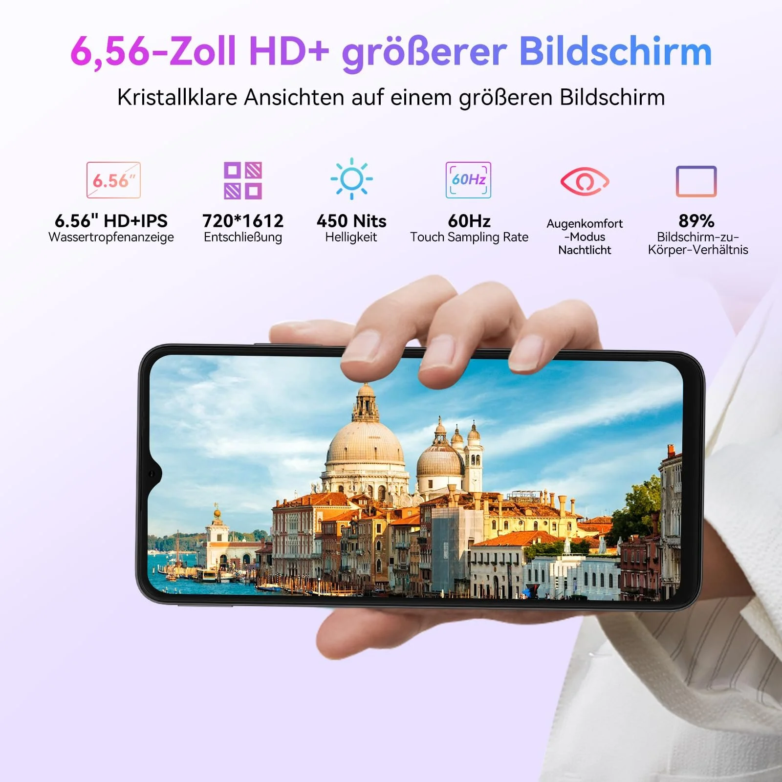 Смартфон Blackview Wave 8C 6GB + 64GB/2TB SD Octa Core 6.56" HD+ 5000mAh 13MP + 8MP 4G Dual SIM, фото №2