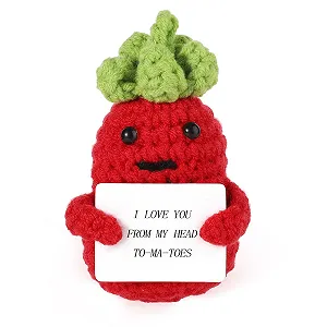 Купить Кукла Вязаная Помидор Позитивный Карточка I Love You Красный 9 см - Фото 1 Кукла Вязаная Помидор Позитивный Карточка I Love You Красный 9 см - Фото 1
