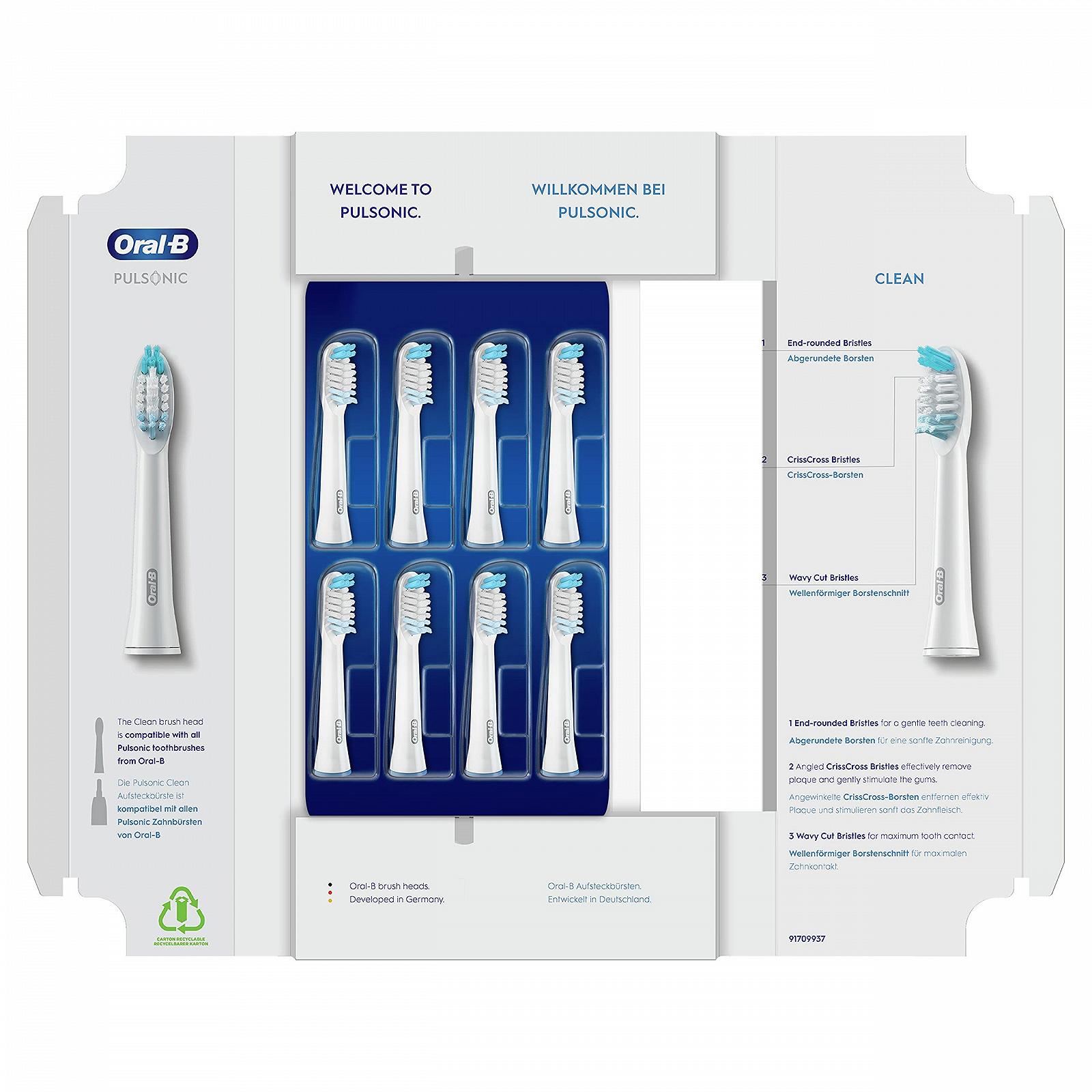 Зубная электрощетка звуковая Oral-B Pulsonic Slim Luxe 4900 + Сменные насадки Pulsonic Clean (8 шт., в упаковке), фото №5