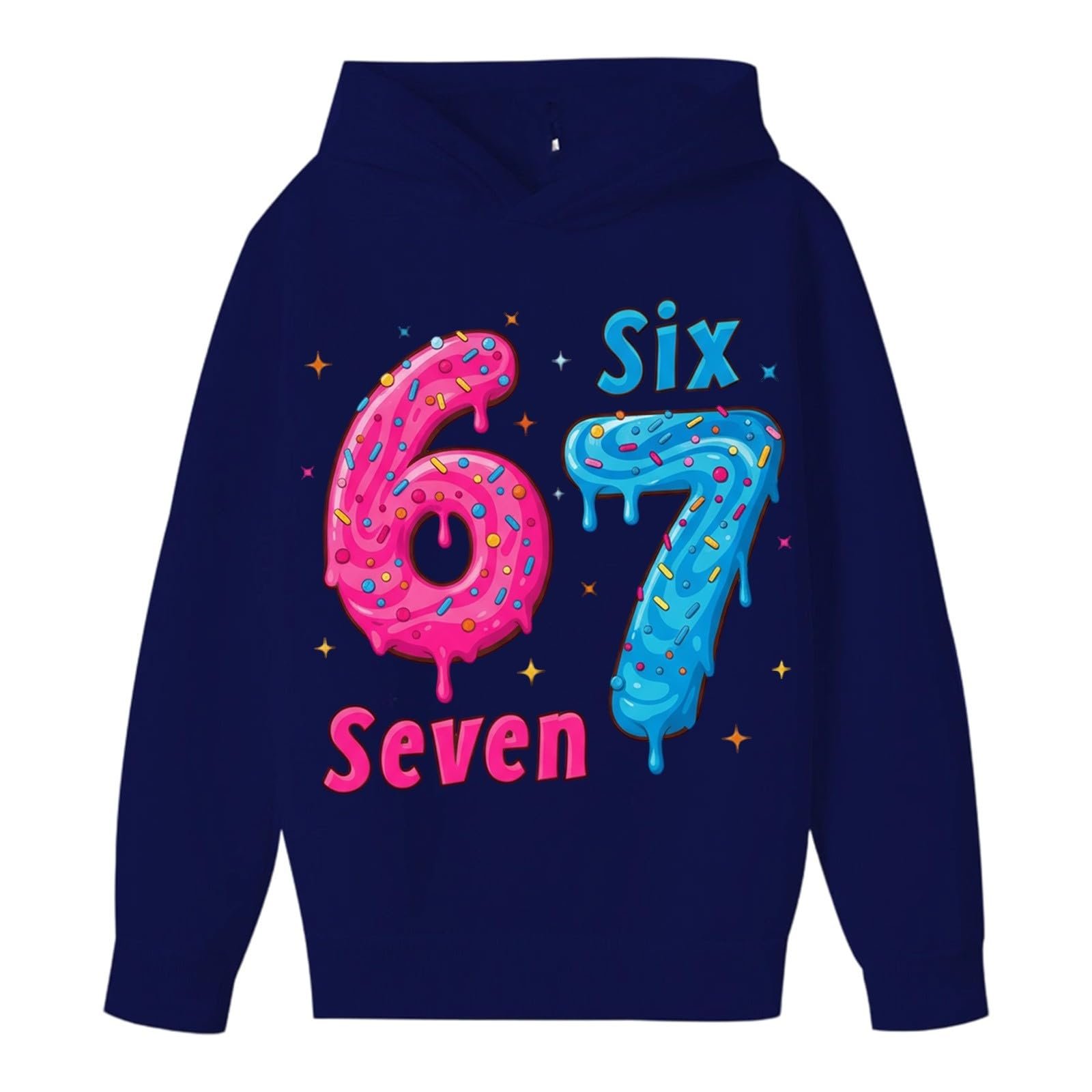 Худі з мемом 67 Y2K з довгими рукавами і принтом 67, фото №3