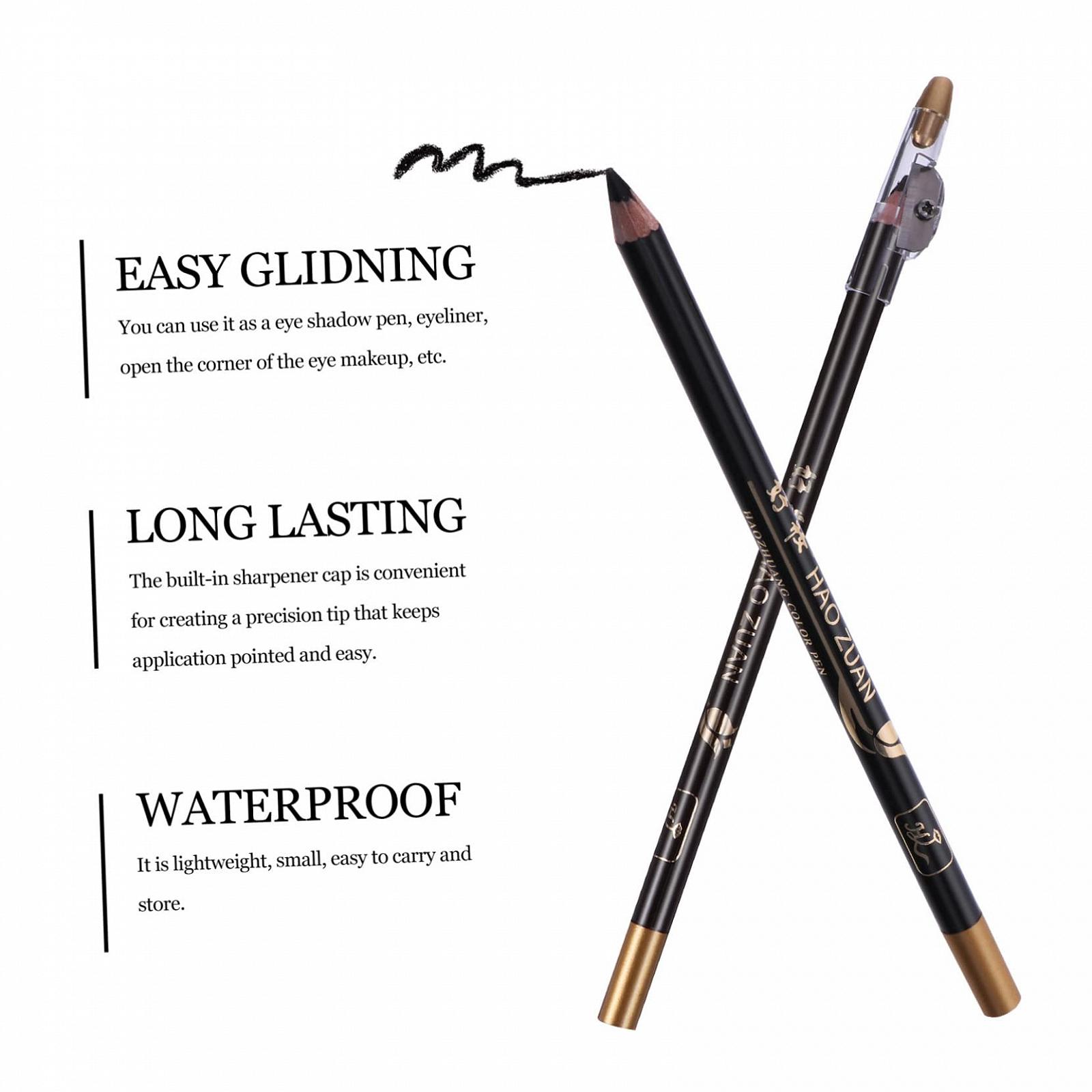 Набір POPETPOP Miss Wood 8 шт Водостійкий олівець для брів чорний кавовий матовий, фото №5 Набір POPETPOP Miss Wood 8 шт Водостійкий олівець для брів чорний кавовий матовий, фото №5