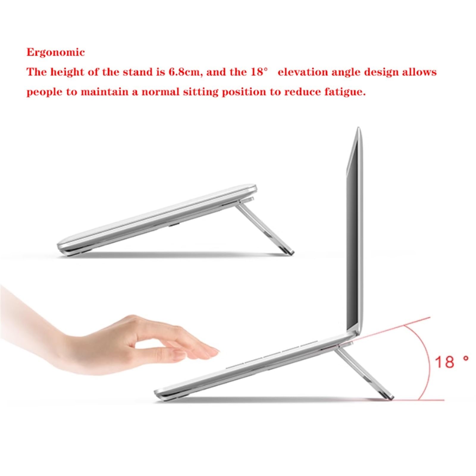 Подставка для ноутбука алюминиевая складная для стола для всех ноутбуков 15,6 дюймов, фото №4 Подставка для ноутбука алюминиевая складная для стола для всех ноутбуков 15,6 дюймов, фото №4