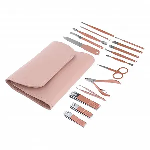 Купить Набор инструментов для маникюра Healvian - 16 предметов, розовое золото - Фото 1 Набор инструментов для маникюра Healvian - 16 предметов, розовое золото - Фото 1