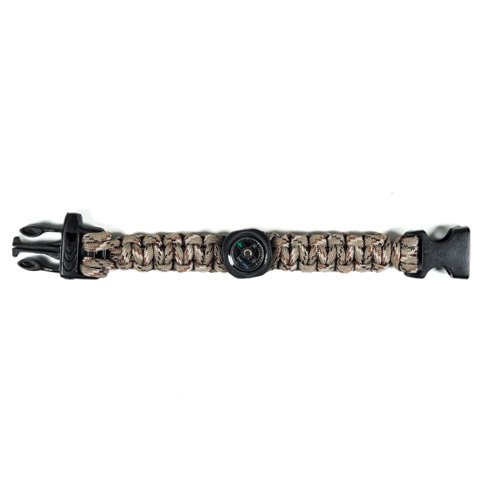 Браслет Paracord PLANET для виживання 3-в-1 зі свистком, пряжкою та компасом, 20 см, фото №4
