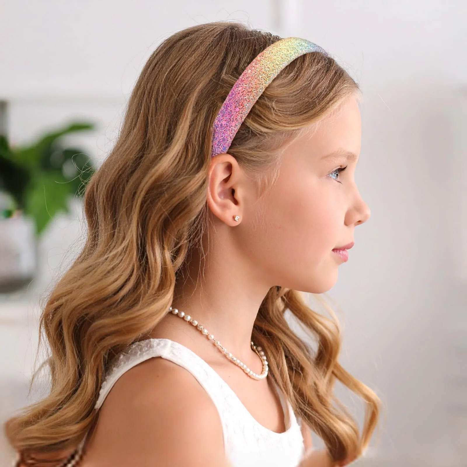 Обруч Блискітки для волосся 2 шт Райдужний, фото №6