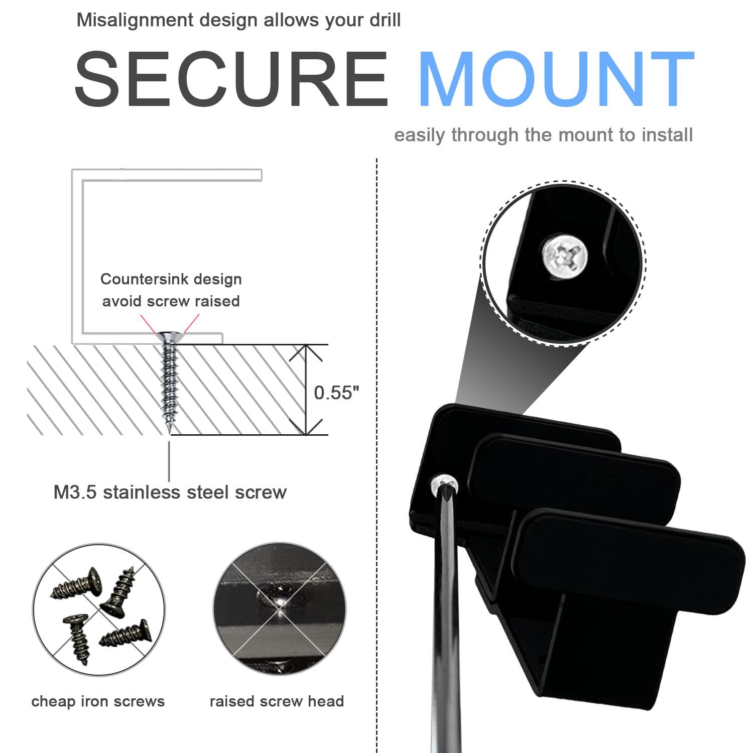 Подставка для ноутбука JEMACHE Aluminium 2-Layer Underdesk Bracket Shelf Holder Black, фото №4 Подставка для ноутбука JEMACHE Aluminium 2-Layer Underdesk Bracket Shelf Holder Black, фото №4