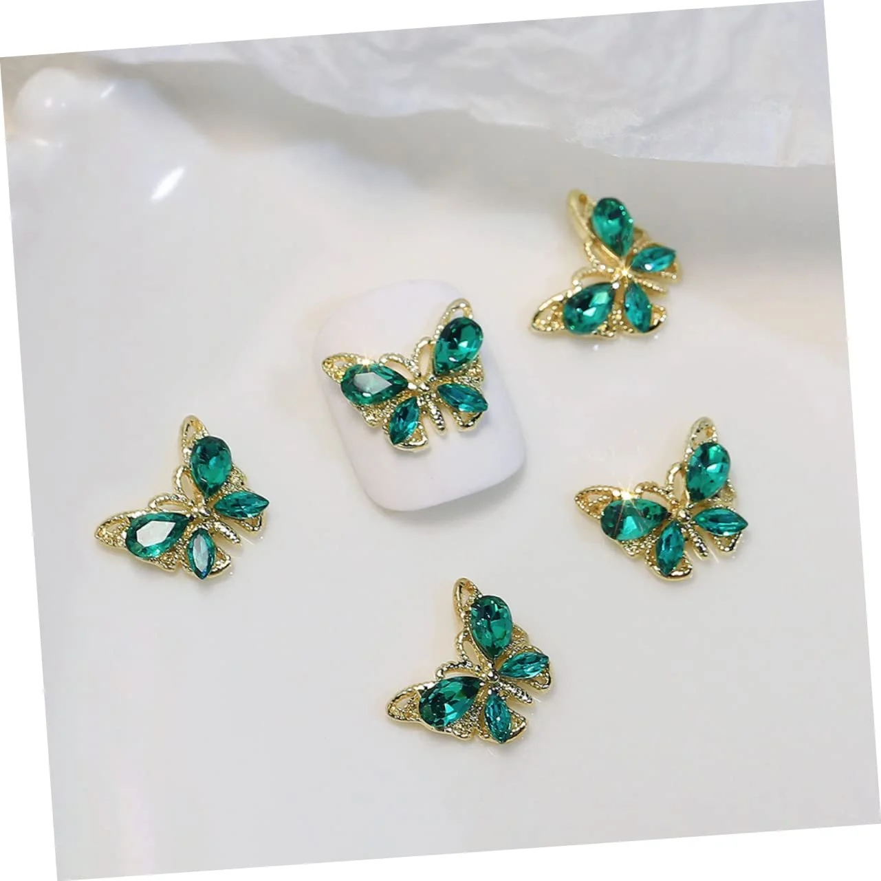 Стрази для нігтів Метелик 3D Healeved 5 наборів, фото №6