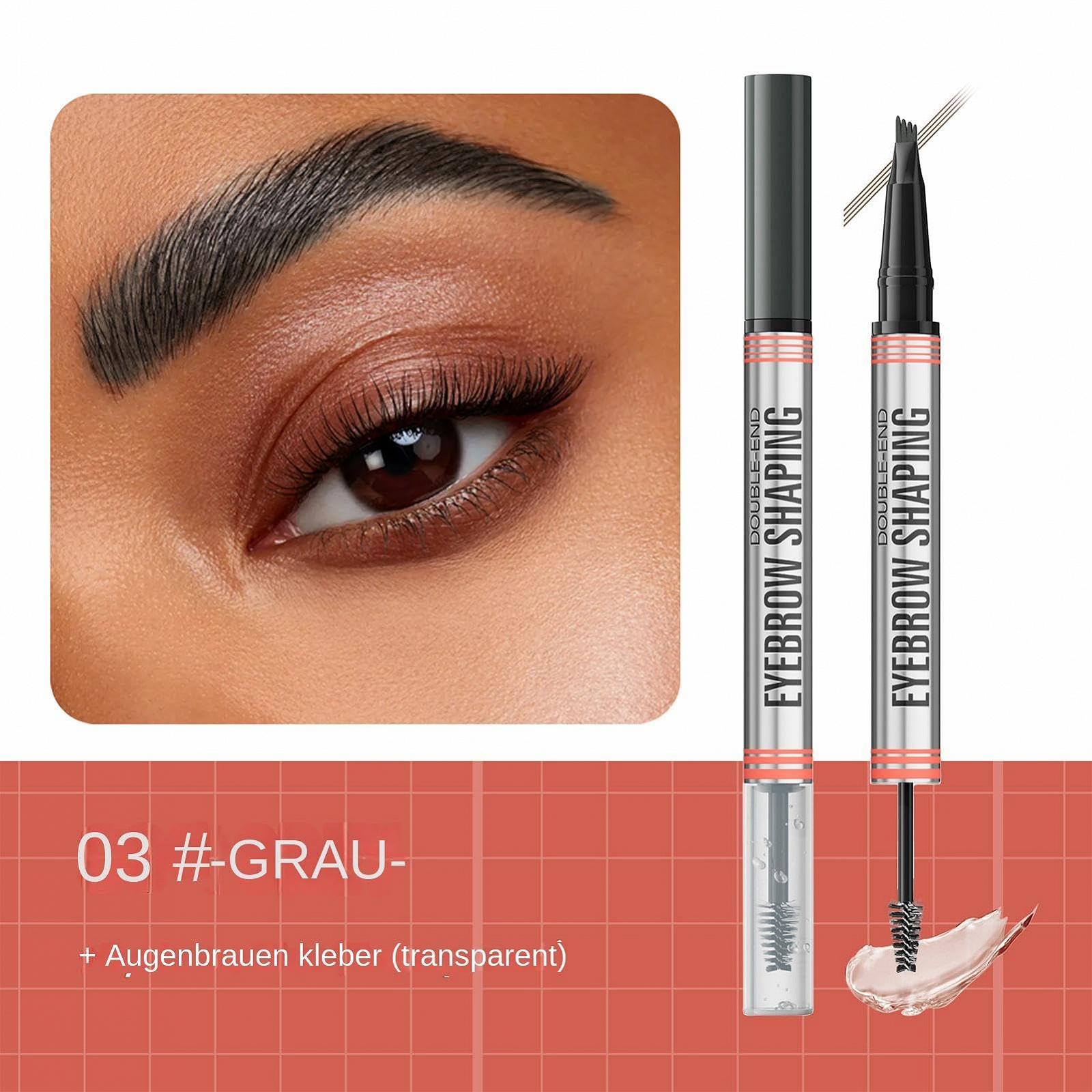 Карандаш + гель 2-в-1 Microblading 4 Micro Fork Tips Водонепроницаемый Несмазывающийся, фото №4