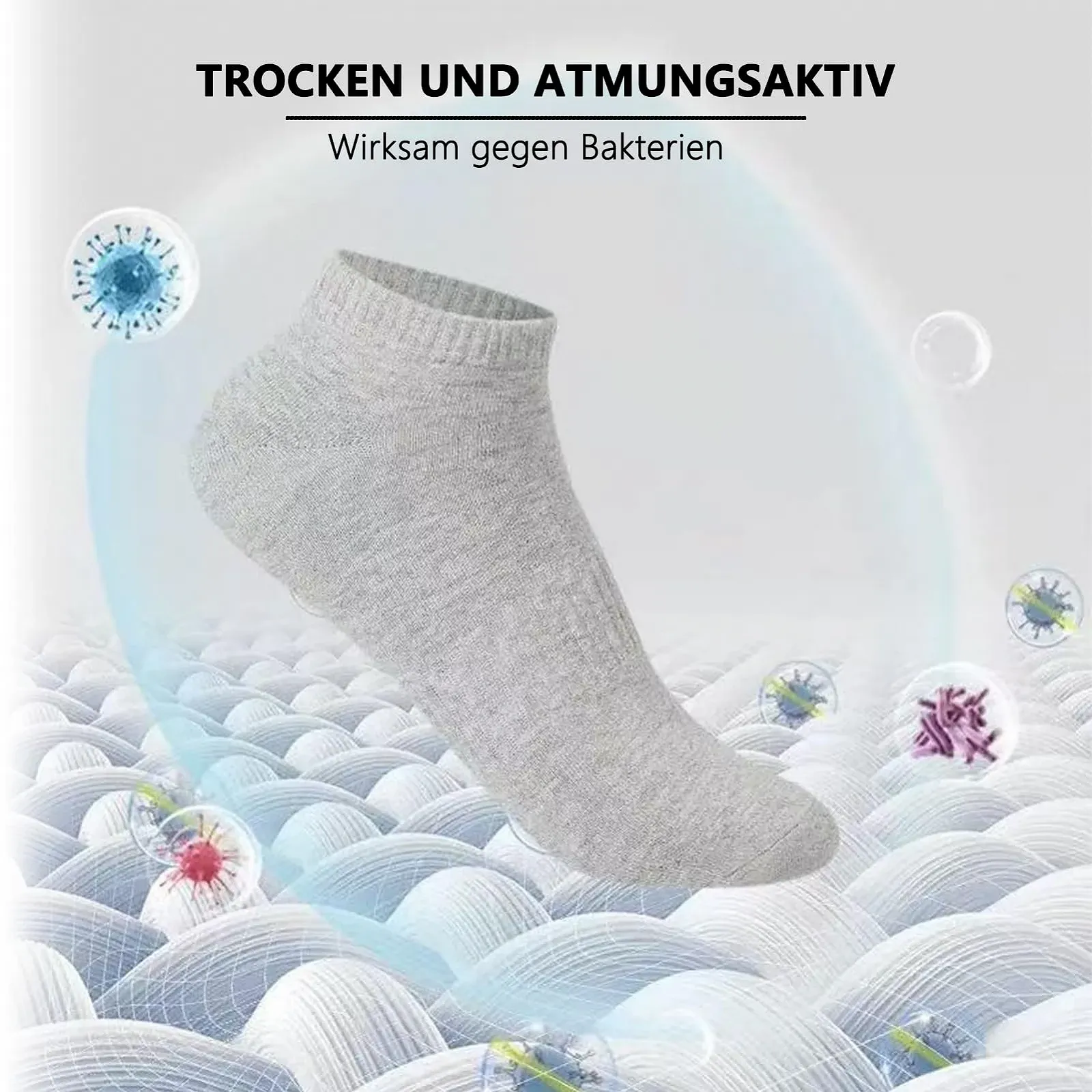 Носки спортивные Мужские Женские 37-42 Хлопок Черный, Белый, Серый (6 пар), фото №3 Носки спортивные Мужские Женские 37-42 Хлопок Черный, Белый, Серый (6 пар), фото №3