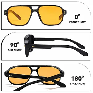 Сонцезахисні окуляри Авіатори Ретро CIKJUK Квадратні лінзи UV400 synthetic.ua - Фото 1