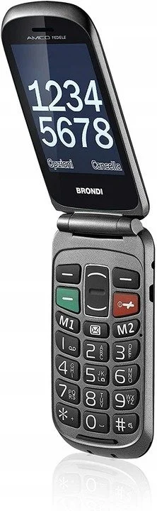 Кнопковий телефон / 2.8" / Brondi Amico Fedele  / 8Gb / 2G / 800 mAh / Ліхтарик / Bluetooth / FM / Black, фото №3