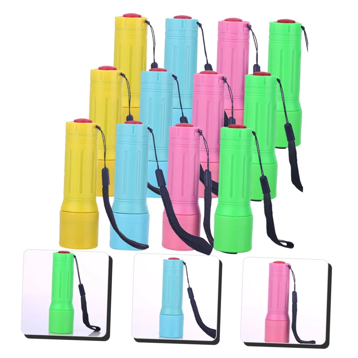 Міні LED ліхтарик з ручкою 12 шт. Компактний та ударостійкий для кемпінгу, походів, весільних подарунків. В комплекті шнурок. Різні кольори, фото №5