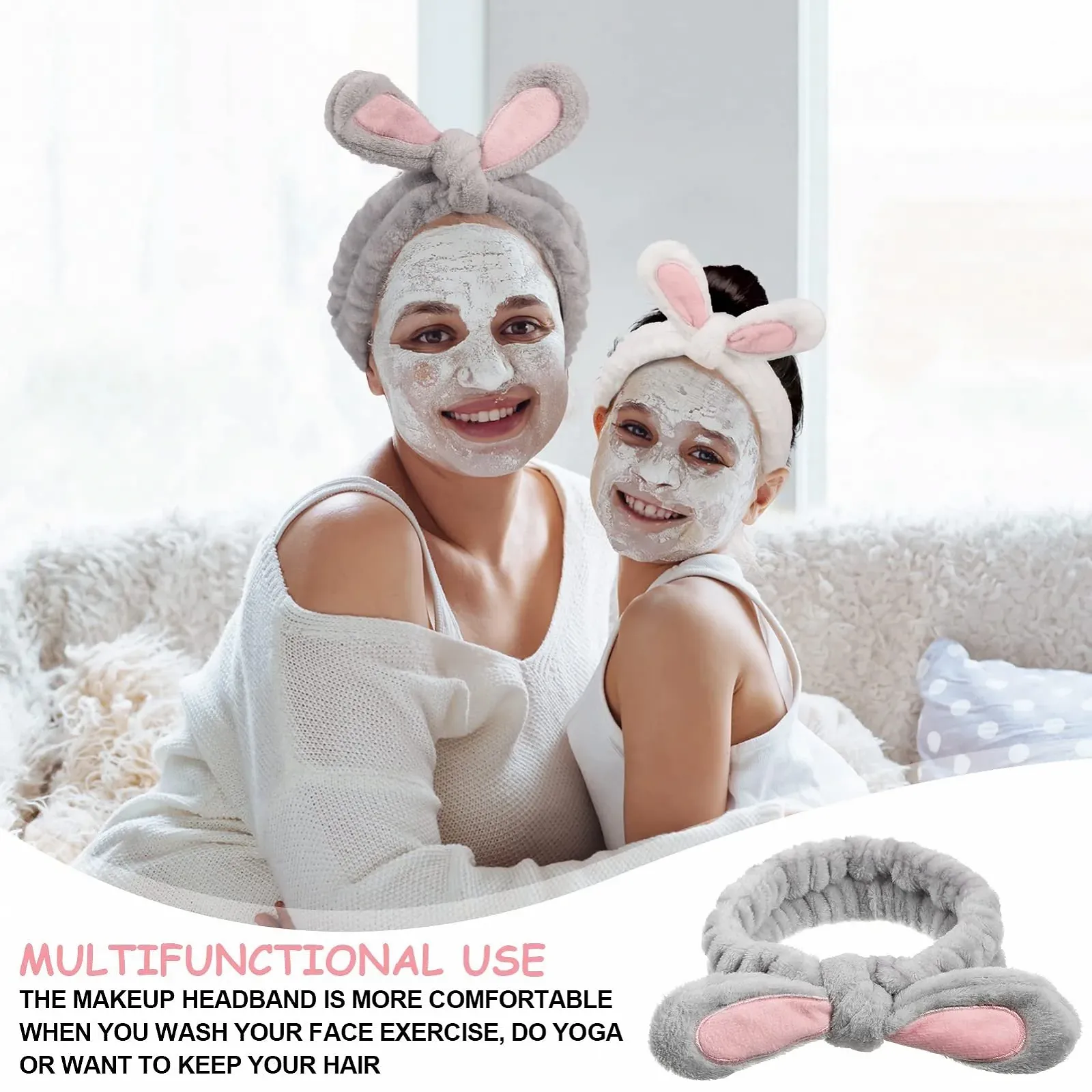 Пов'язка на голову Косметична Вушка Кролика, фото №5 Пов'язка на голову Косметична Вушка Кролика, фото №5