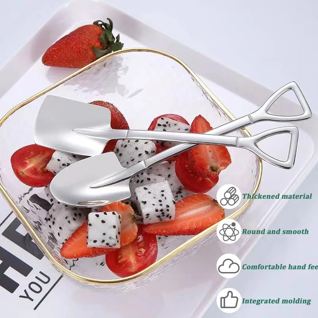 Ложка Grapefruit Spade з нержавіючої сталі, 10 шт, ложка у формі совка, фото №4