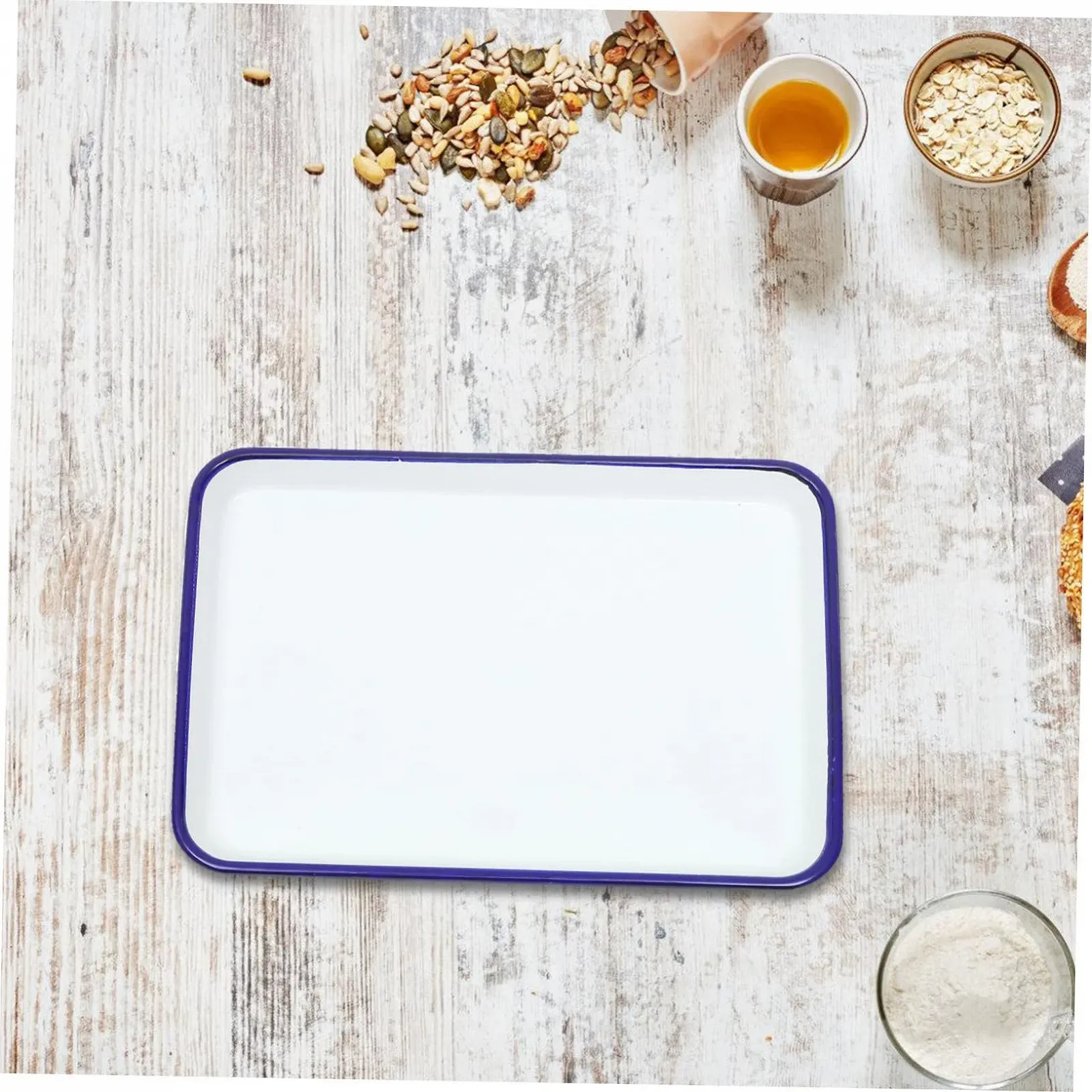 Форма для випікання емальована прямокутна термостійка глянцева, фото №5