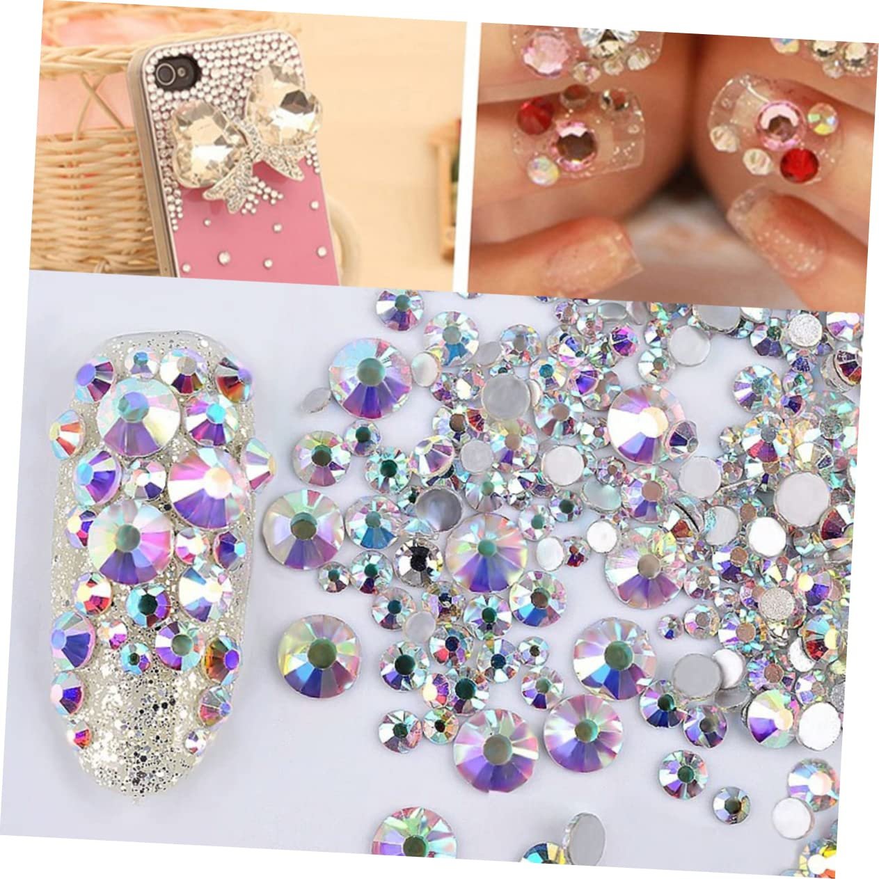 Стразы для ногтей FRCOLOR 1440 шт., кристаллы, украшения для ногтей, стразы для украшения ногтей, акриловые 3D, фото №6