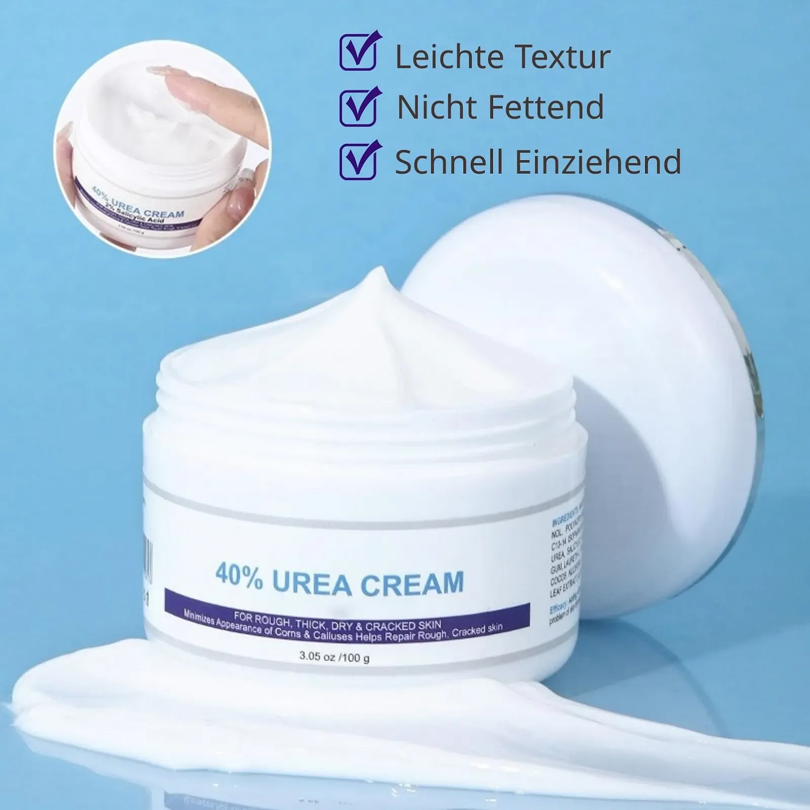 Крем для ног Urea Cream 40% от мозолей и трещин для сухой кожи стоп, рук и локтей, фото №7 Крем для ног Urea Cream 40% от мозолей и трещин для сухой кожи стоп, рук и локтей, фото №7