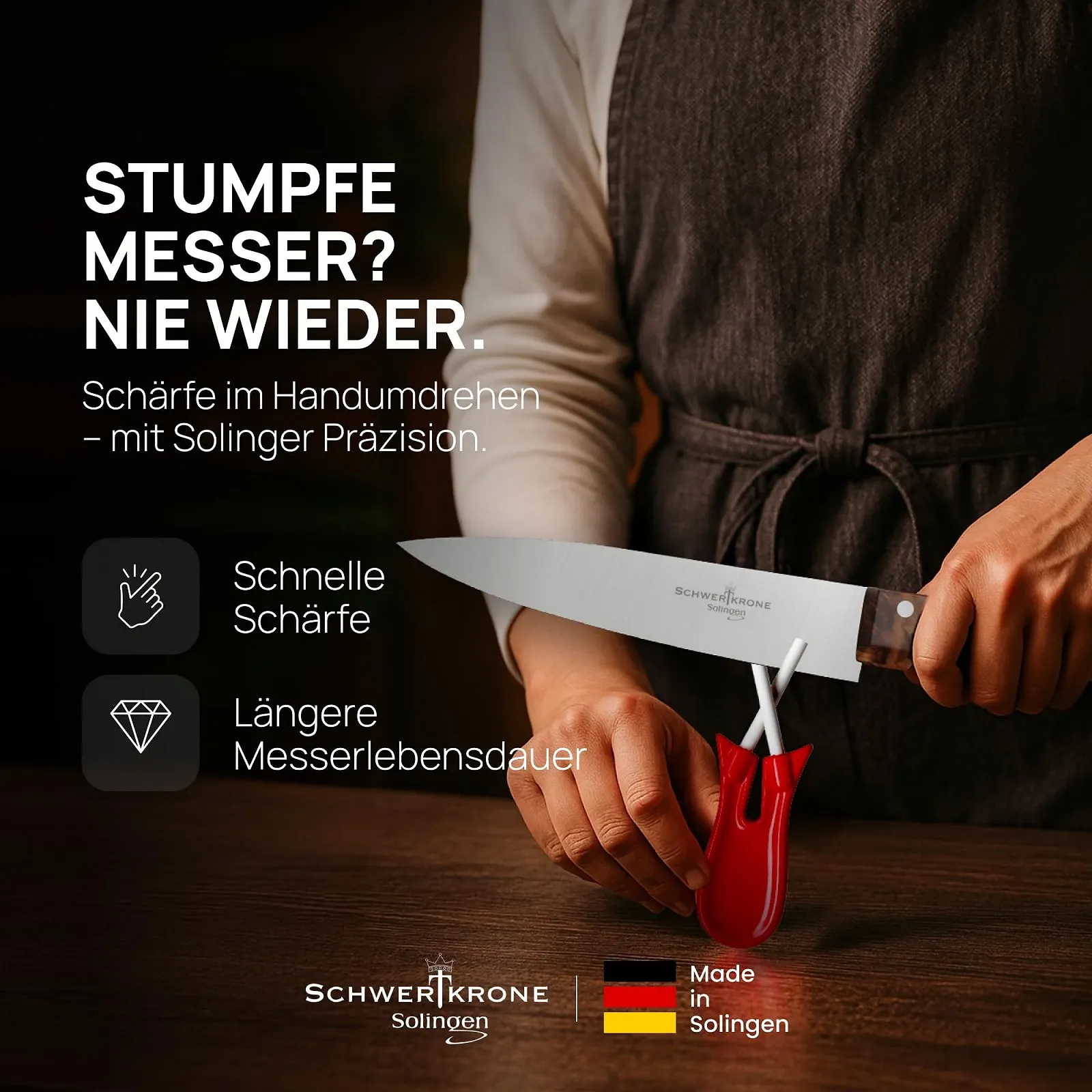 Керамічна точилка Fix 16 см з оксидної кераміки для ножів та ножиць, фото №2