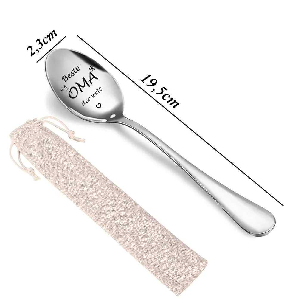 Ложка з нержавіючої сталі з гравіюванням, фото №2