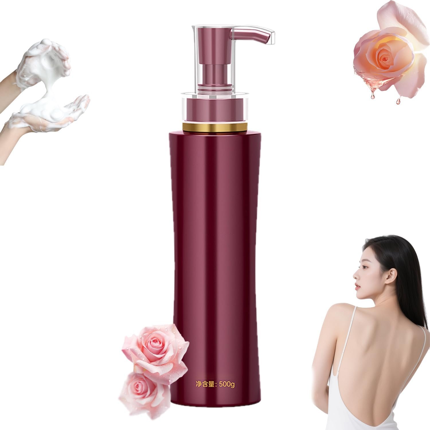 Гель для душу Rose Троянда Глибоке очищення та зволоження з помпою, фото №1