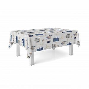 Скатертина Martina Home Sea Клейончаста Синя 100 x 140 см synthetic.ua - Фото 1