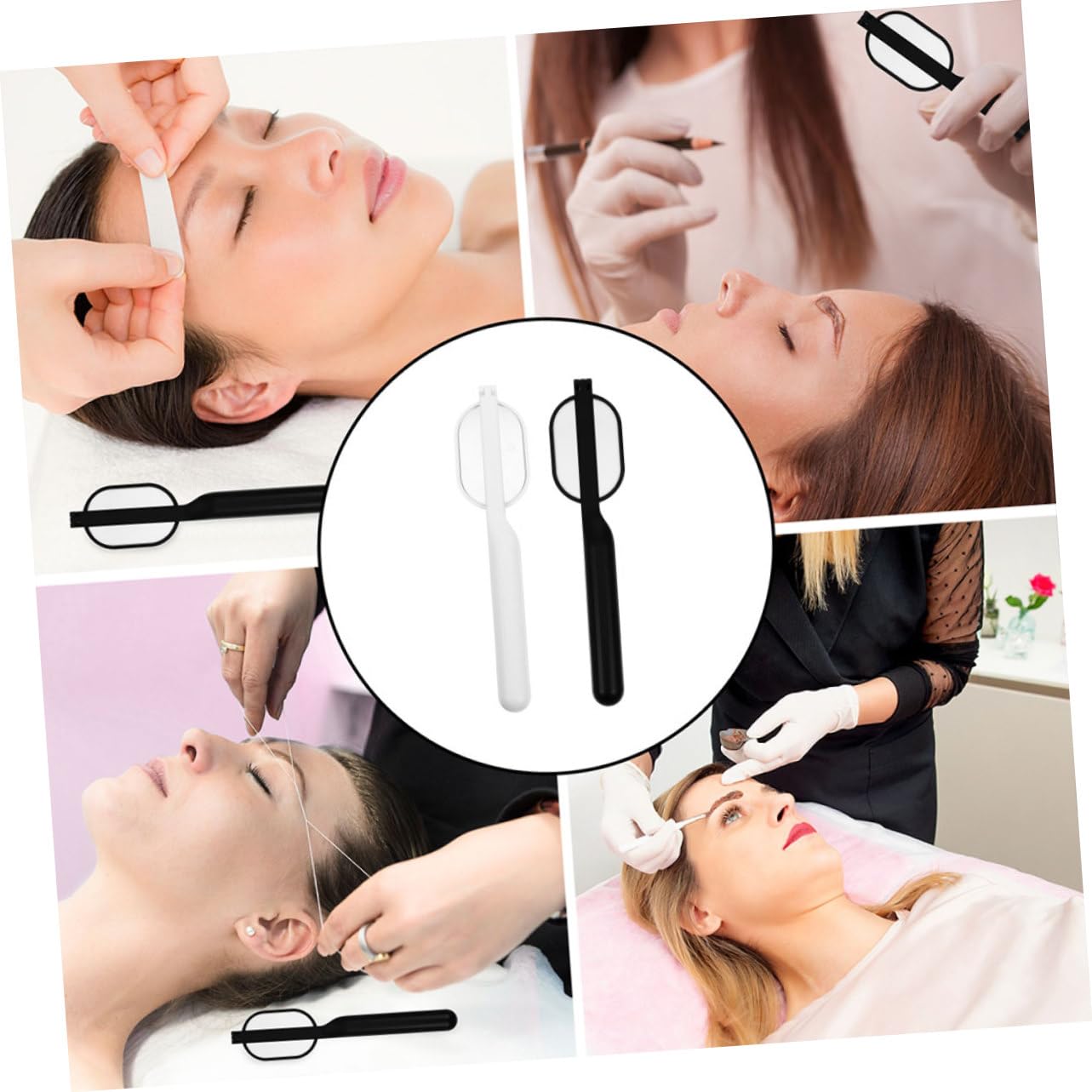 Зеркало Angoily Pack of 4 Eyelash Inspection Mirrors Большое складное акриловое портативное, фото №5