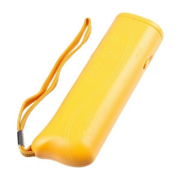 Ультразвуковой отпугиватель собак c фонарем AD-100 yellow, фото №1
