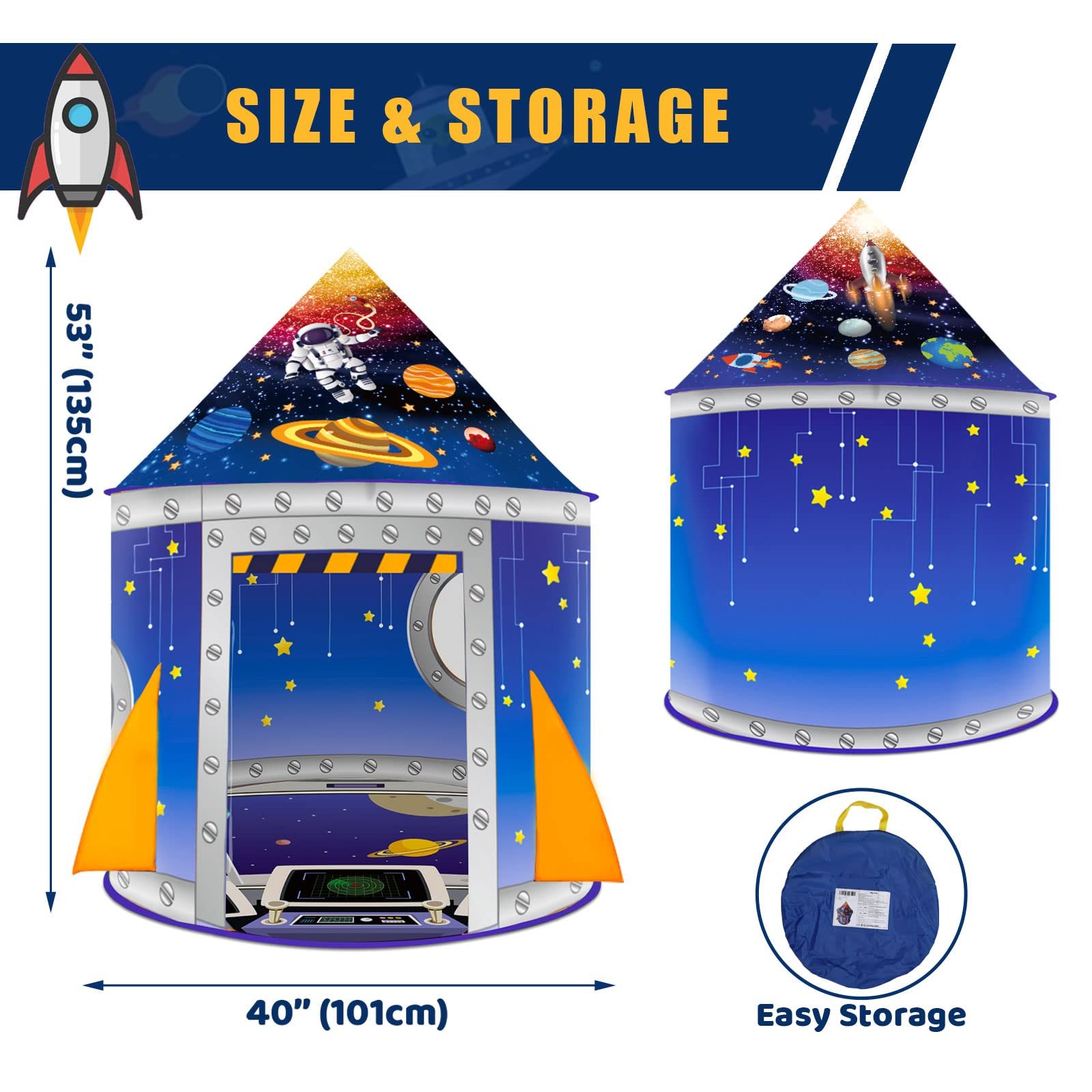 Игровая Детская Палатка Teepee Pop-Up Игрушка Подарок для Детей Мальчиков Девочек Ясельного Возраста Синяя, фото №7