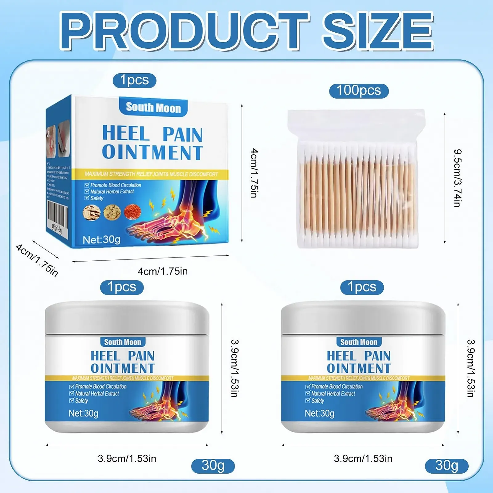 Мазь для пяток успокаивающая 2 шт по 30 г, фото №2