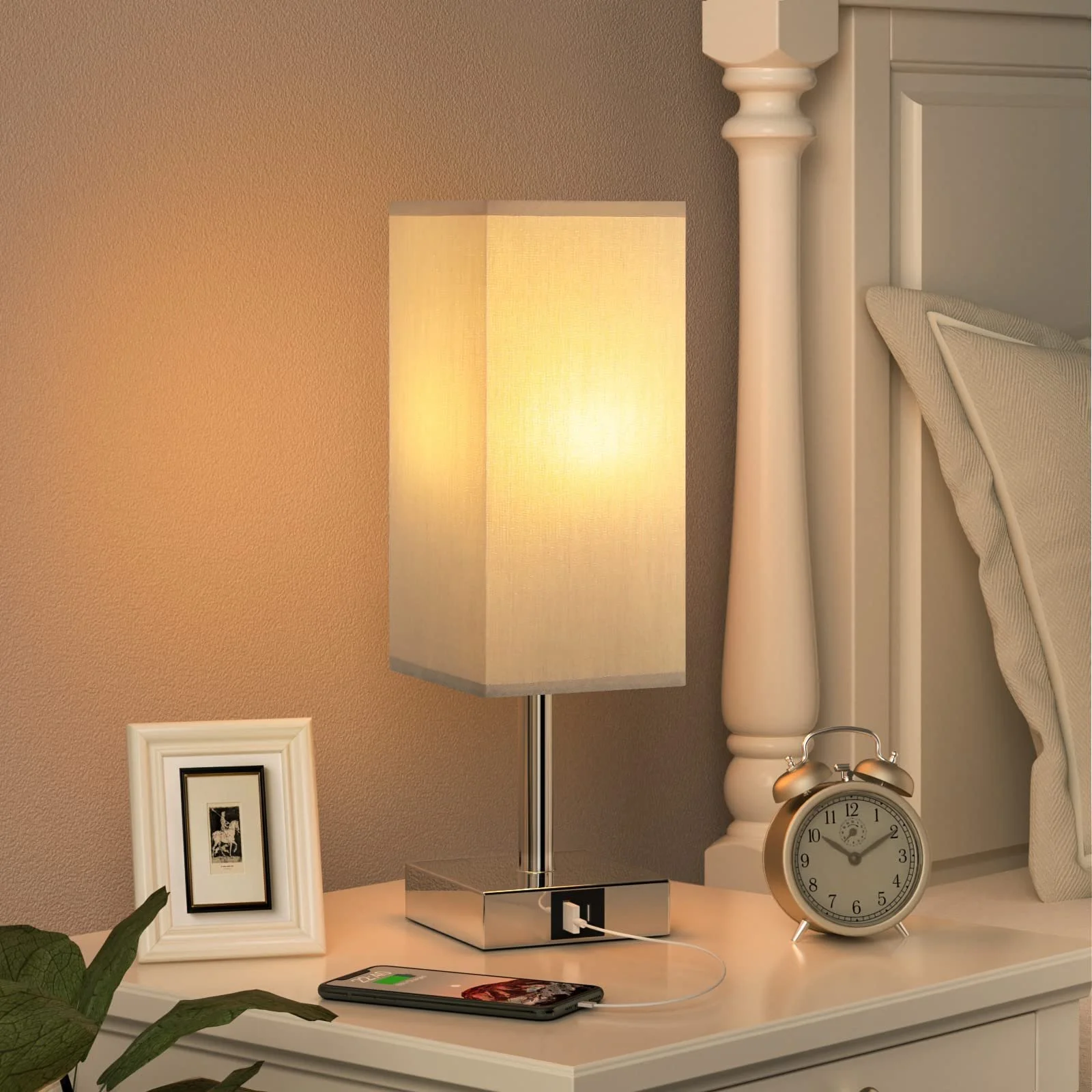 Настільна лампа Kakanuo Bedside Lamp Сенсорна Регульована USB A+C E27 Сіра, фото №4