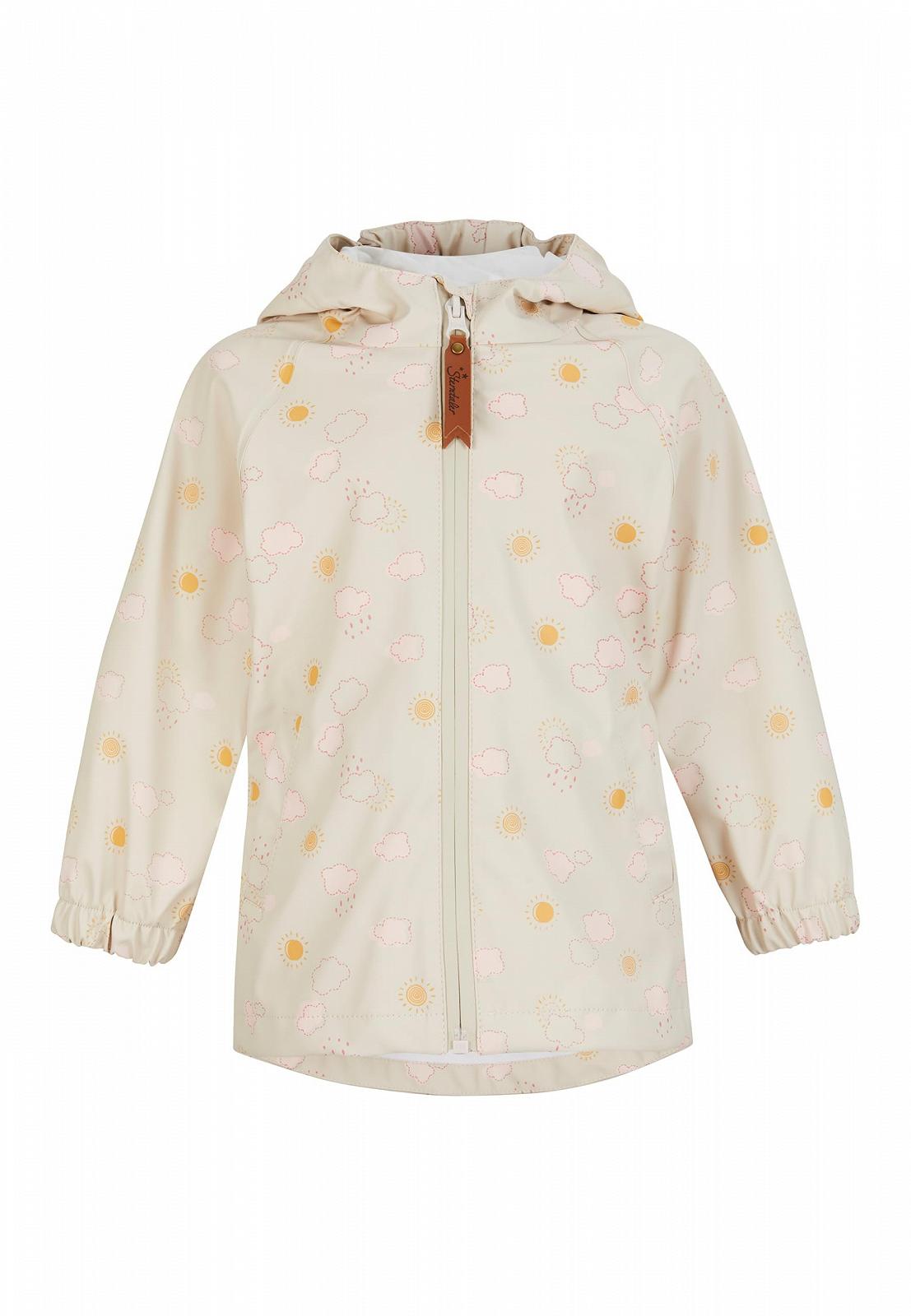 Дождевик Sterntaler Wolken для детей, водонепроницаемый, для девочек, со сварными швами, капюшоном и светоотражающими деталями, фото №1