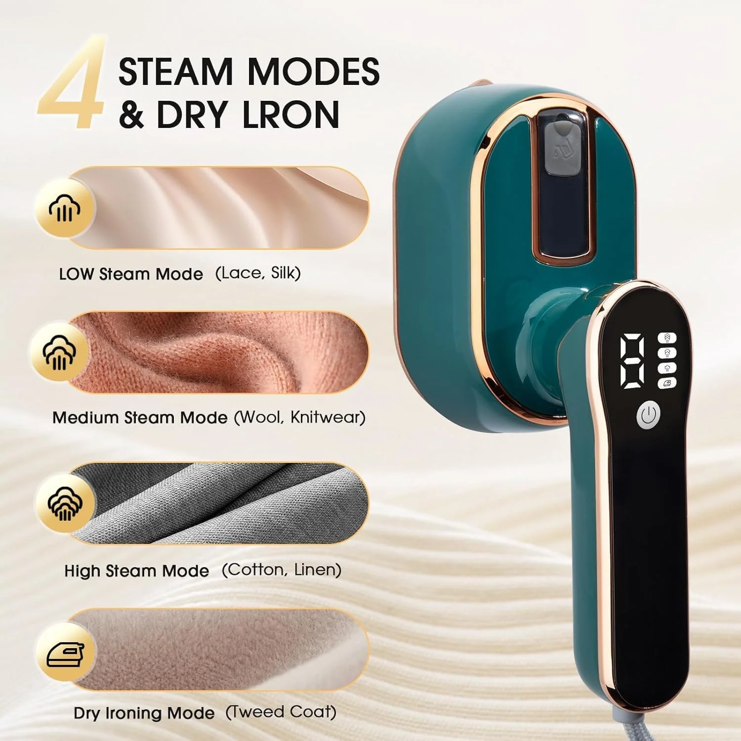 Міні-парова праска 1000 W 15s 100 ml Зелений, фото №2