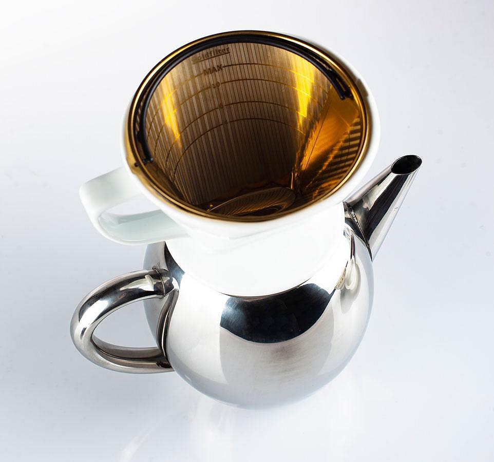 Кофейный Фильтр 1х4 seleXions Gold цельнометаллический Для Melitta Moccamaster Clever, фото №6