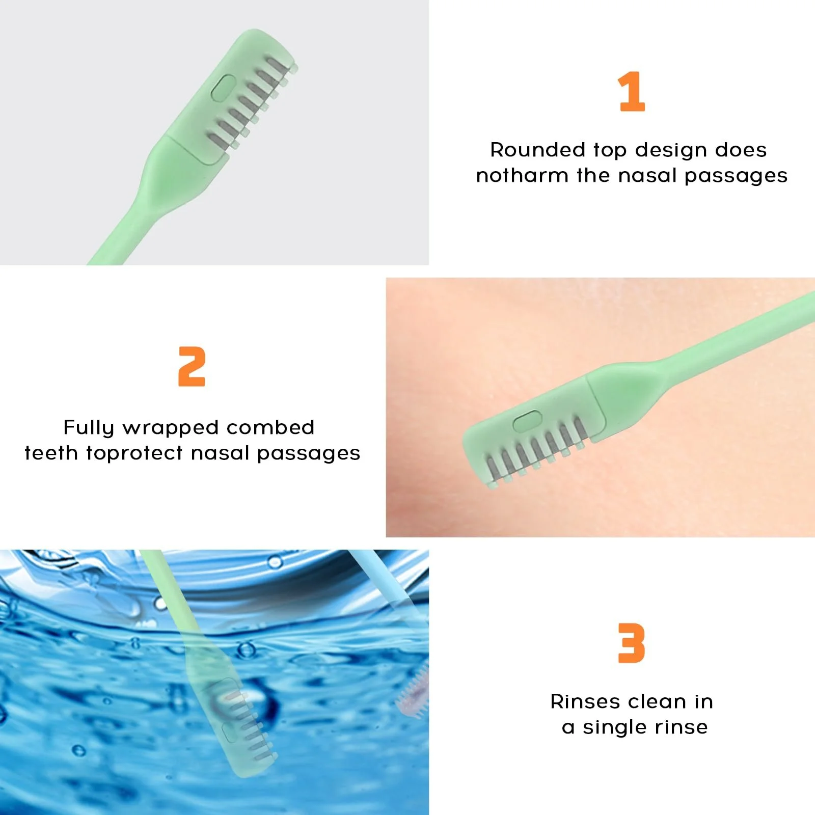 Тример XCDMJ 2-в-1 для видалення волосся в носі Подвійний Нож Портативний Ручний 360°, фото №6