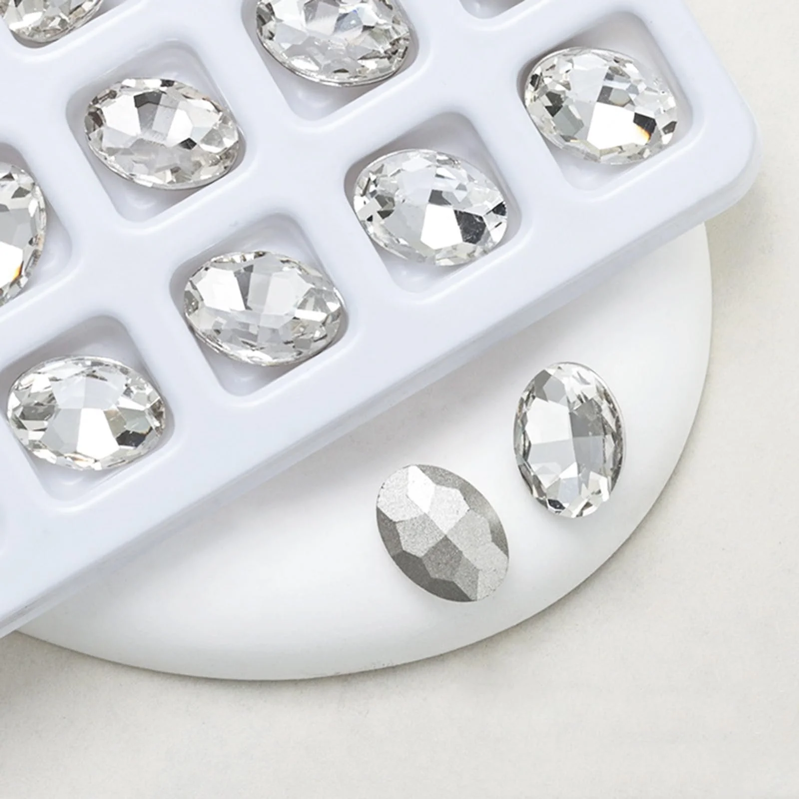 Стрази Прикраса для нігтів Серцеподібні Прозорі для нігтів, 10 шт, фото №3