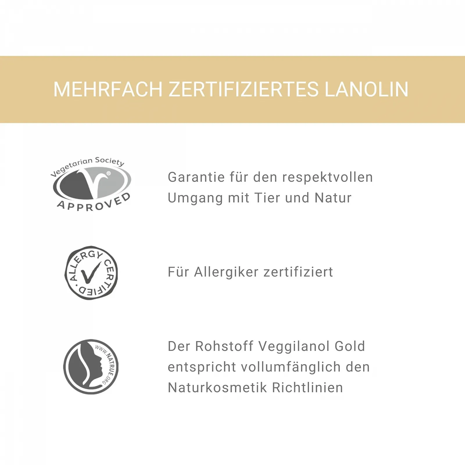 Крем для рук HOLLY MOLLY Інтенсивний догляд для потрісканих та сухих рук 100 мл Без запаху З сертифікованим золотим ланоліном Для чутливої та схильної до алергії шкіри, фото №5