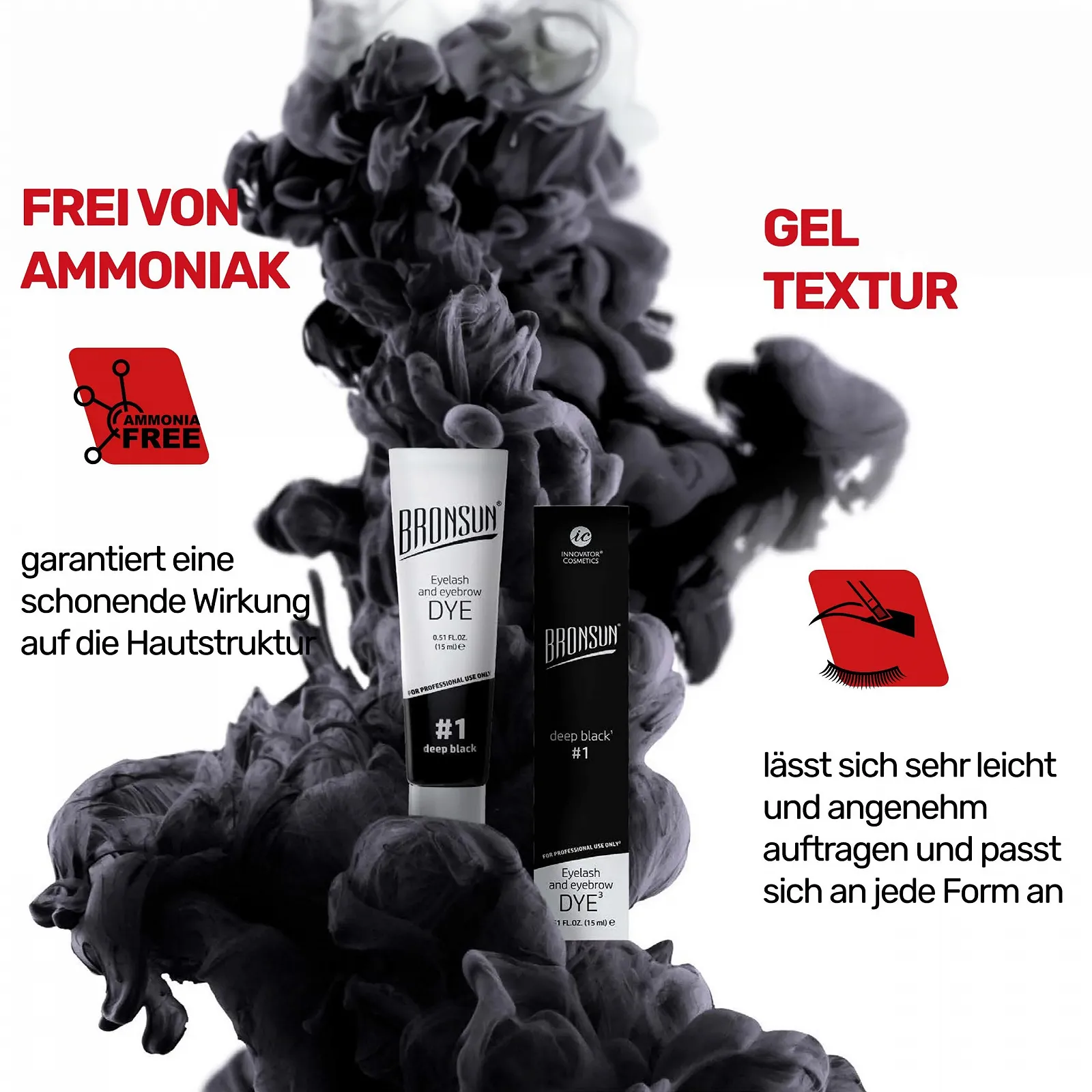 Гель Bronsun Eyebrow & Eyelash DYE Gel Graphite Grey 15 мл, фото №6