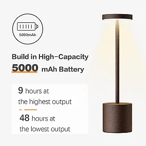 Настільна лампа LED 5000 mAh Бездротова Акумуляторна USB з регулюванням яскравості 3 режими кольору synthetic.ua - Фото 1