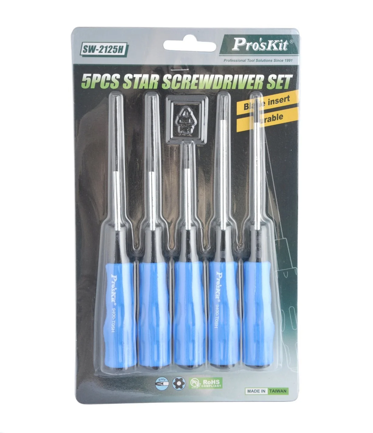 Набір викруток зіркоподібних Pro'skit 5 шт. з отвором Tamper Proof, фото №7