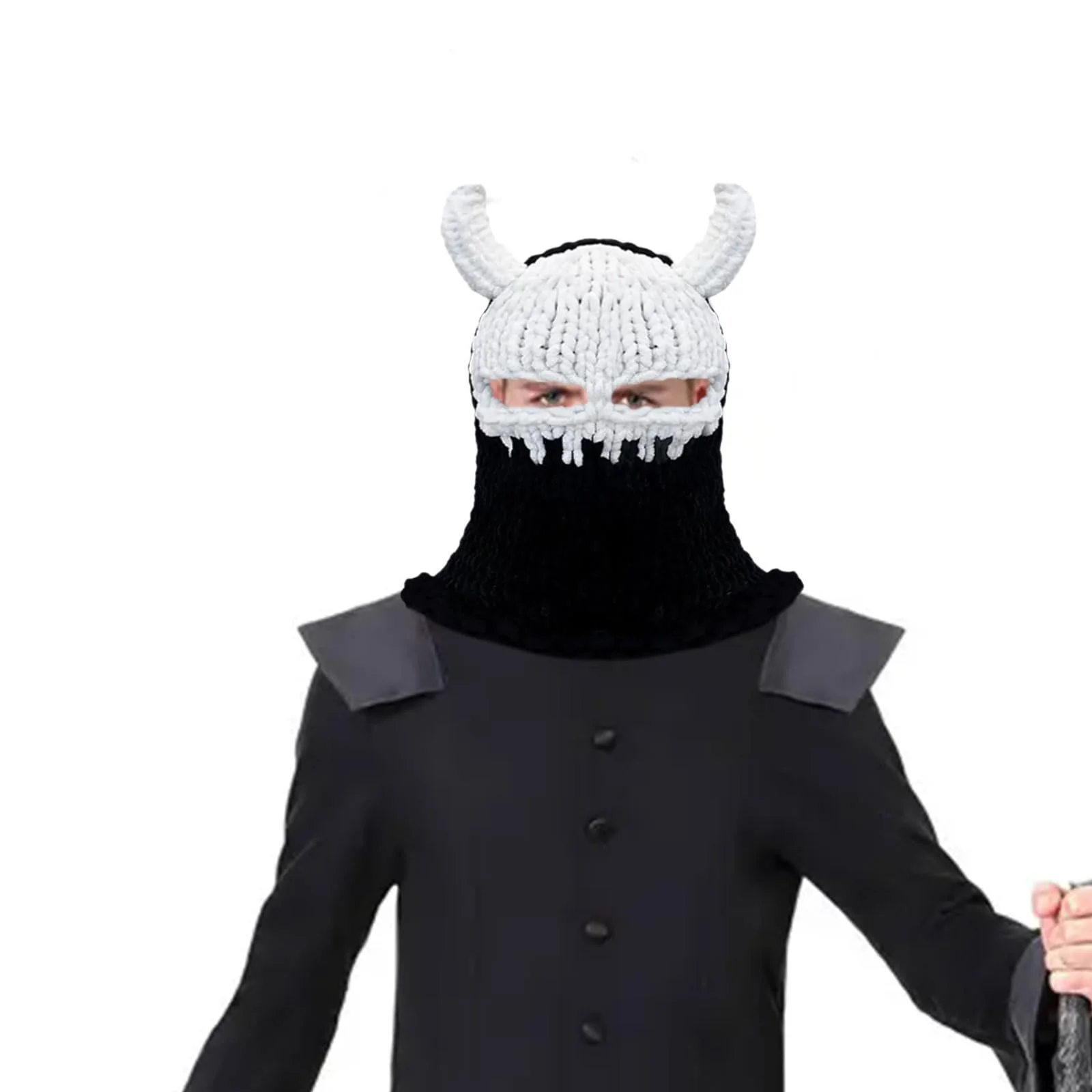 Шапка с рогами дьявола Limtula, дышащая, теплая, зимняя шапка, маска для лица, ветрозащитная, фото №6 Шапка с рогами дьявола Limtula, дышащая, теплая, зимняя шапка, маска для лица, ветрозащитная, фото №6