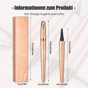 Олівець для брів Amicroblading 3D Waterproof 4 Fork Tips Колір кави synthetic.ua - Фото 1