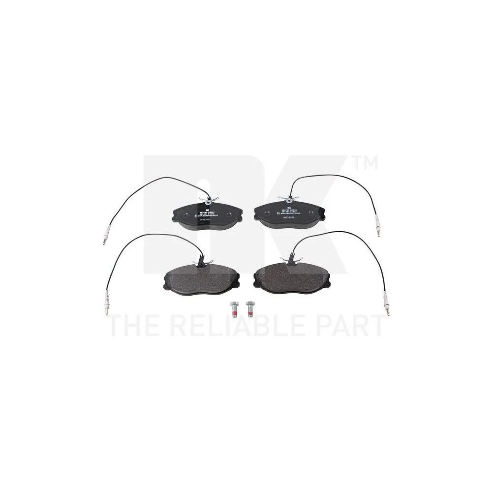 Комплект гальмівних колодок, дискове гальмо NK 223730 для CITROËN PEUGEOT, передній міст, фото №1