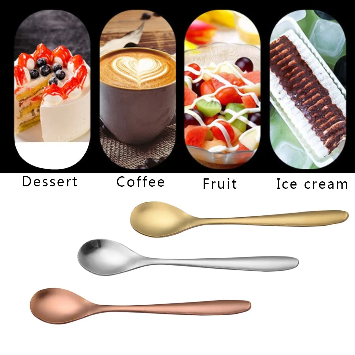 Набір десертних ложок з нержавіючої сталі 30 шт., фото №3