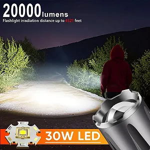 Ліхтар LED NAKCNM 500 000 люмен Дуже яскравий Акумулятор 1500 м Дальність Водонепроникний synthetic.ua - Фото 1