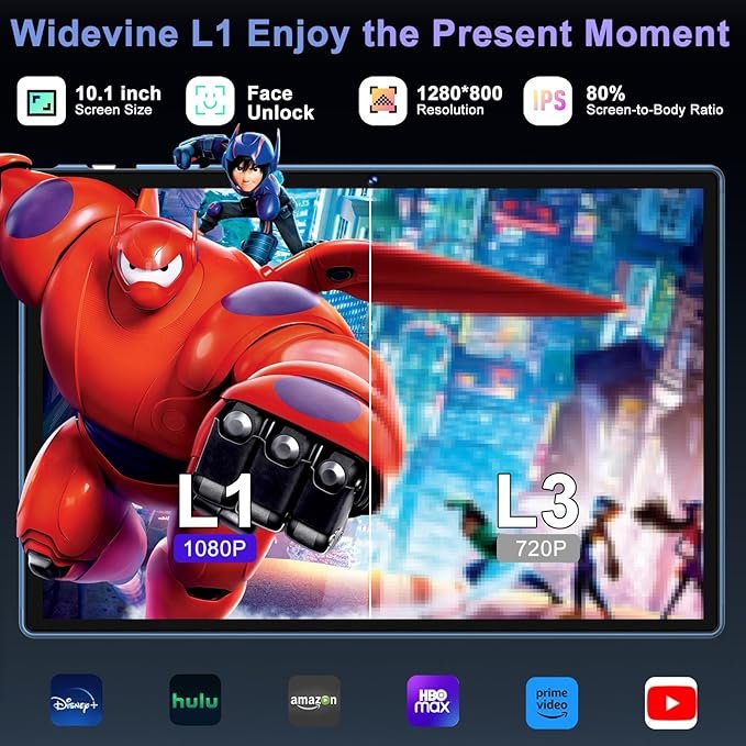 Планшет 10.1" DEERTIME E6 6+16/128Gb 8 ядер Android 14 8000 mAh Blue, фото №6