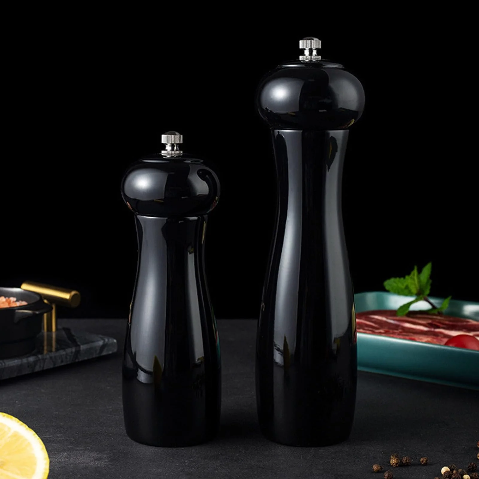 Мельница для специй деревянная, прецизионный инструмент для помола соли и перца, регулируемая грубость, фото №3