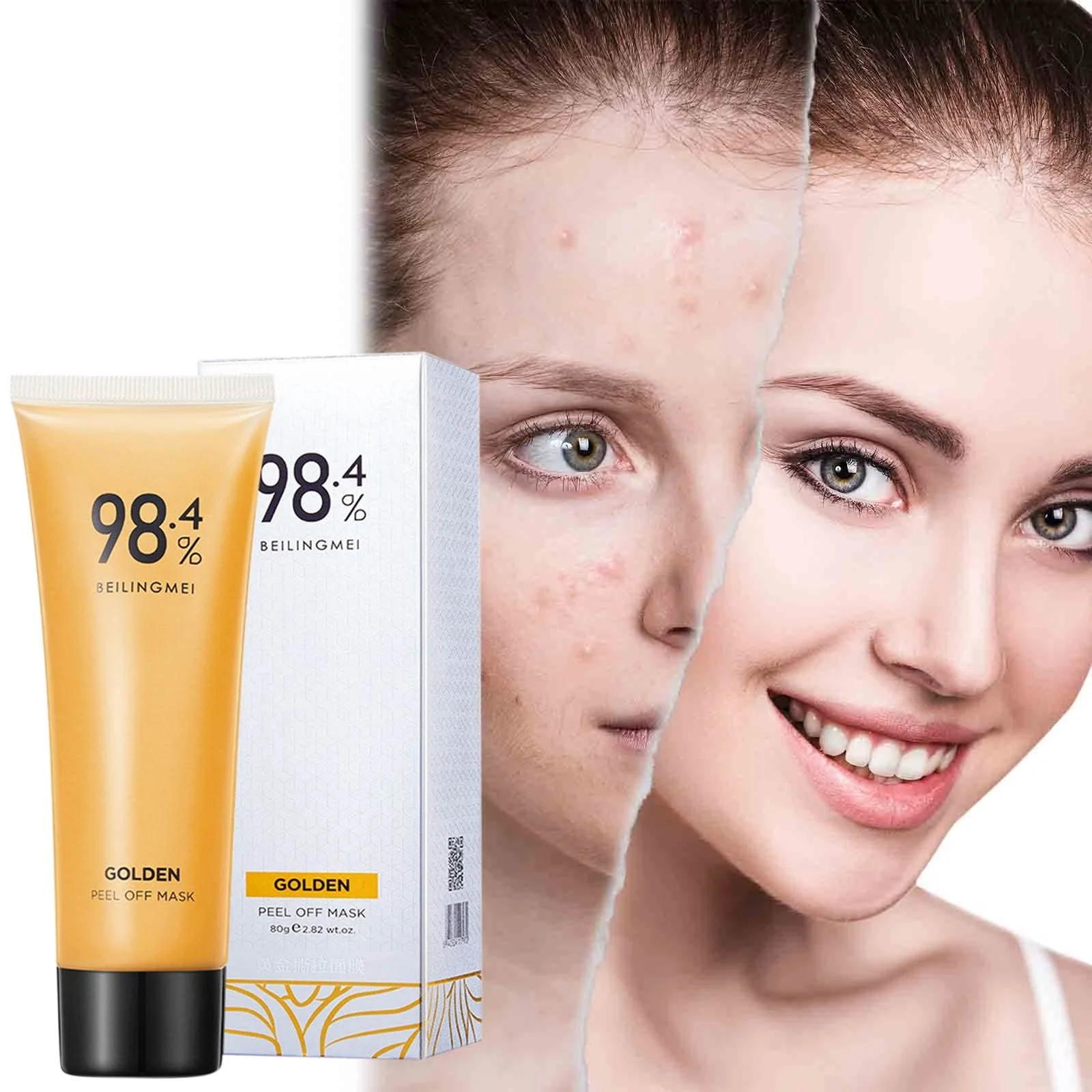 Маска-плівка Золота, Маски-плівки, Маска для обличчя проти зморшок (1 шт.), фото №3