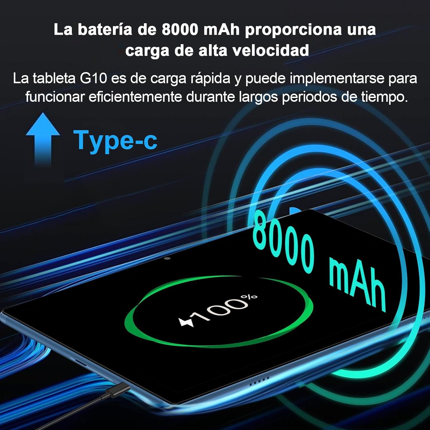 Планшет 10.1" GOODTEL G10 8+6/128Gb 8 ядер Android 13 8000 mAh Синій, фото №5
