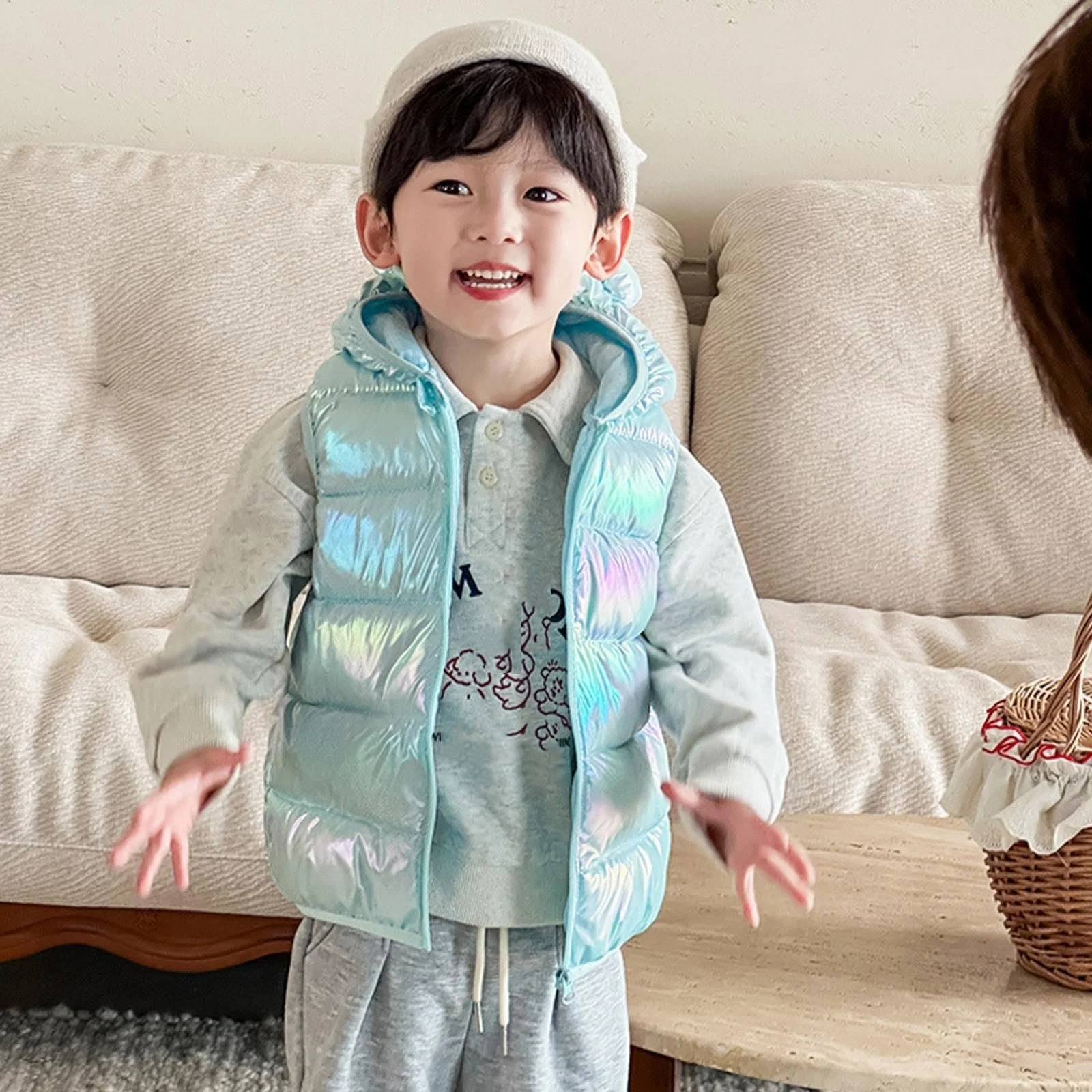 Дитячий теплий жилет Generisch для дівчаток і хлопчиків, фото №3