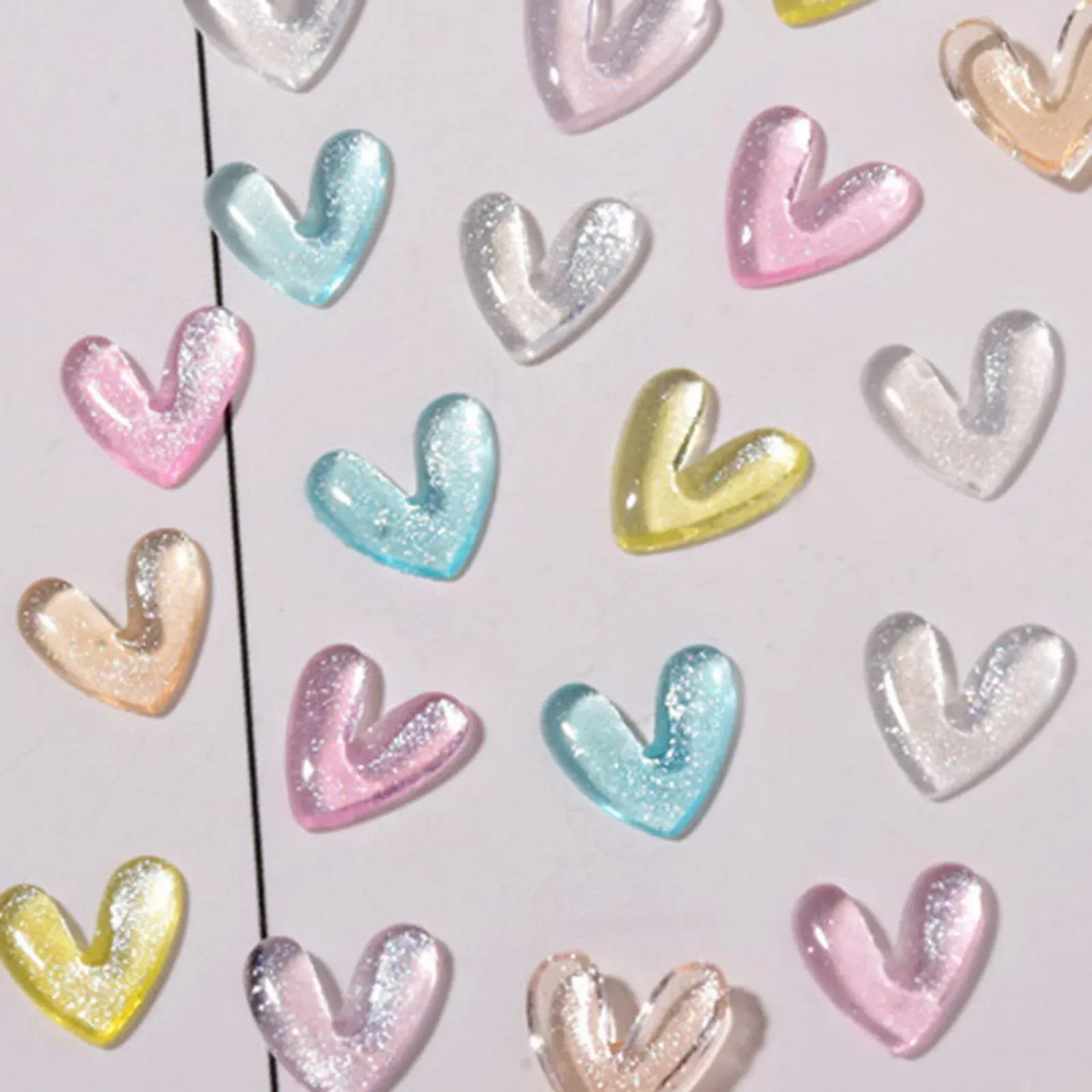 Прикраси Стрази Плоскі Персик Серце Любов 30 шт., фото №8